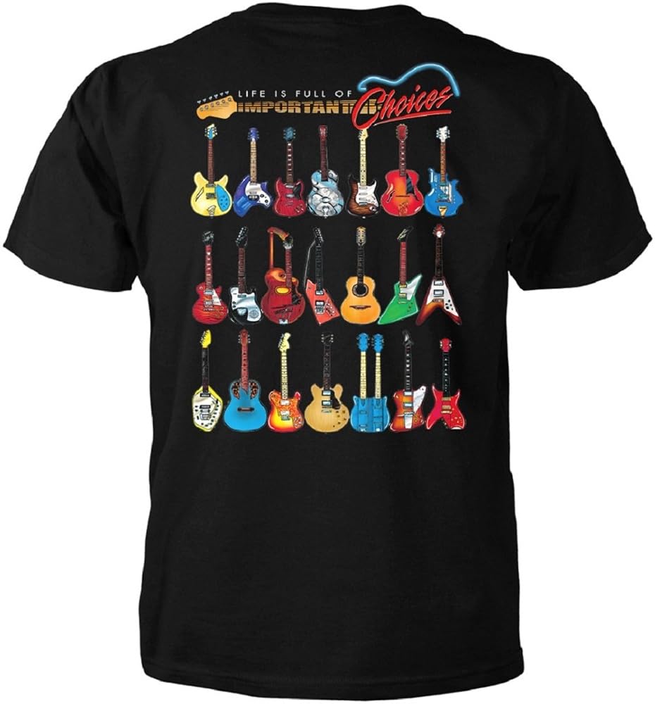 Amazon.com: Superb Selection Guitar T-Shirt - Life is Full